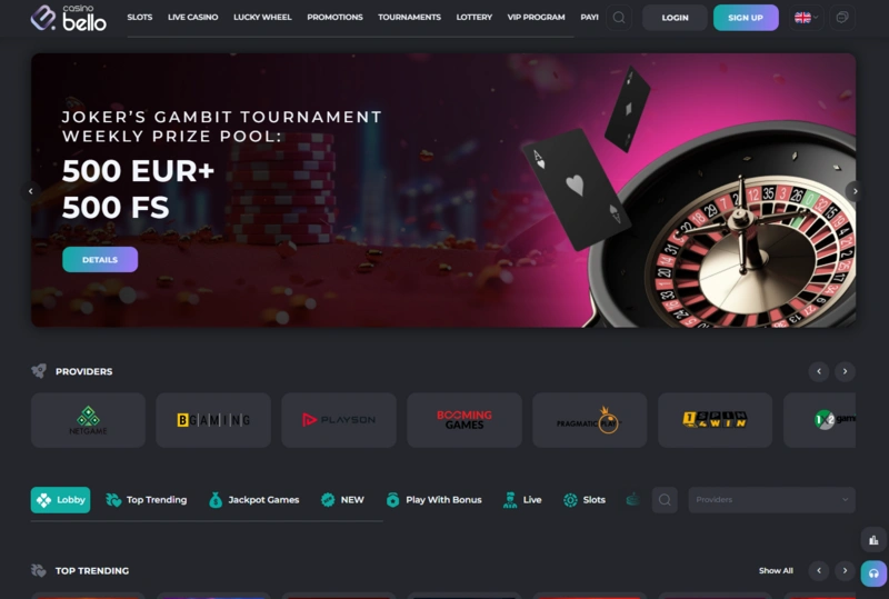casinobello home page