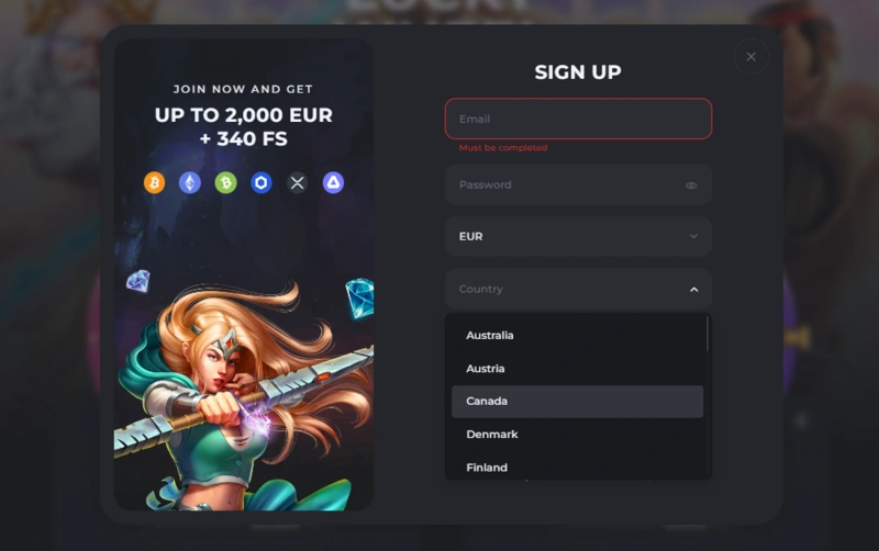 casinobello login page